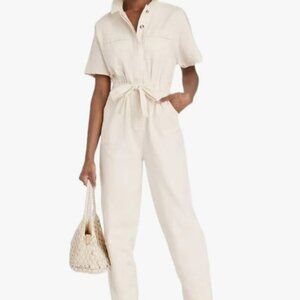NWT Women's Short Sleeve Cream Boilersuit - Universal Thread Size 12
